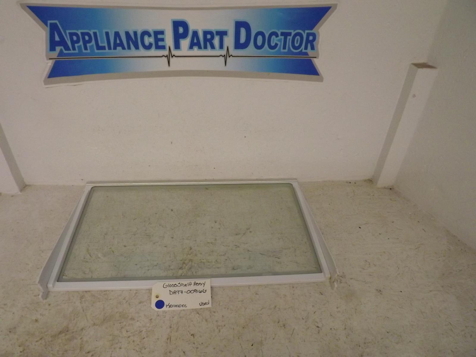 Kenmore Refrigerator DA97-00916G Glass Shelf Assy Used Kenmore Refrigerator DA97-00916G Glass Shelf Assy Used